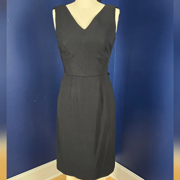 Vintage 1950s Little Black Dress, Size Small - Picture 2 of 5